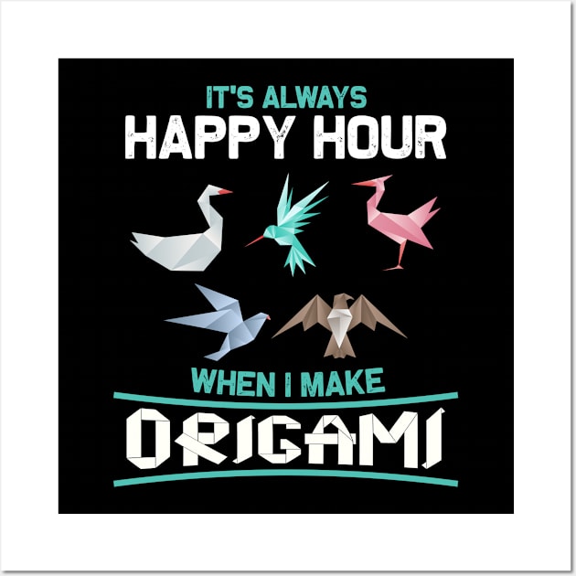 Origami Happy Hour Wall Art by White Martian